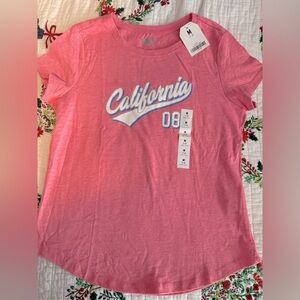 NEW Crazy8 shirt. Color pink with white & blue colors, size M ( 7-8 )